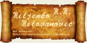 Miljenko Milovanović vizit kartica